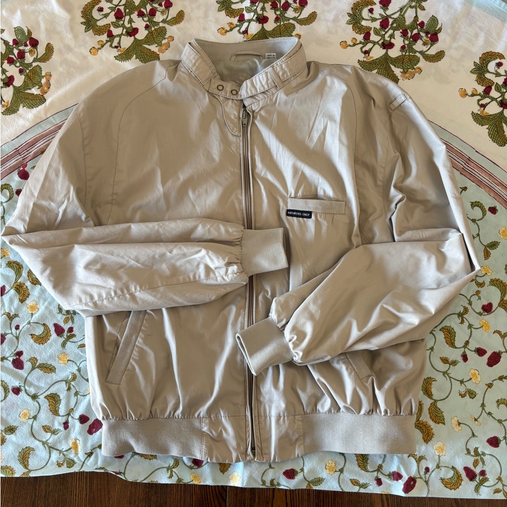 Members Only Light Tan Windbreaker